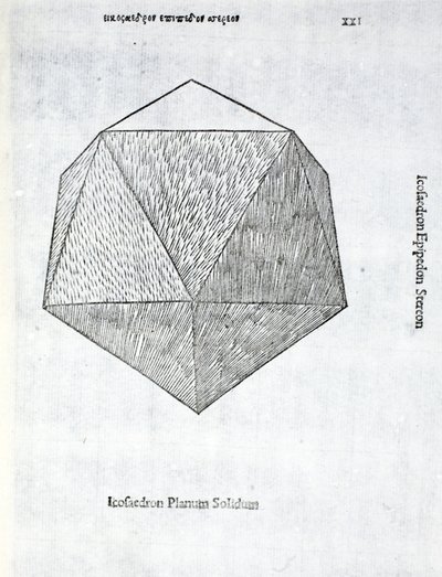 Icosaedron planum solidum, illustration from 